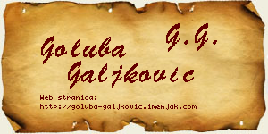 Goluba Galjković vizit kartica